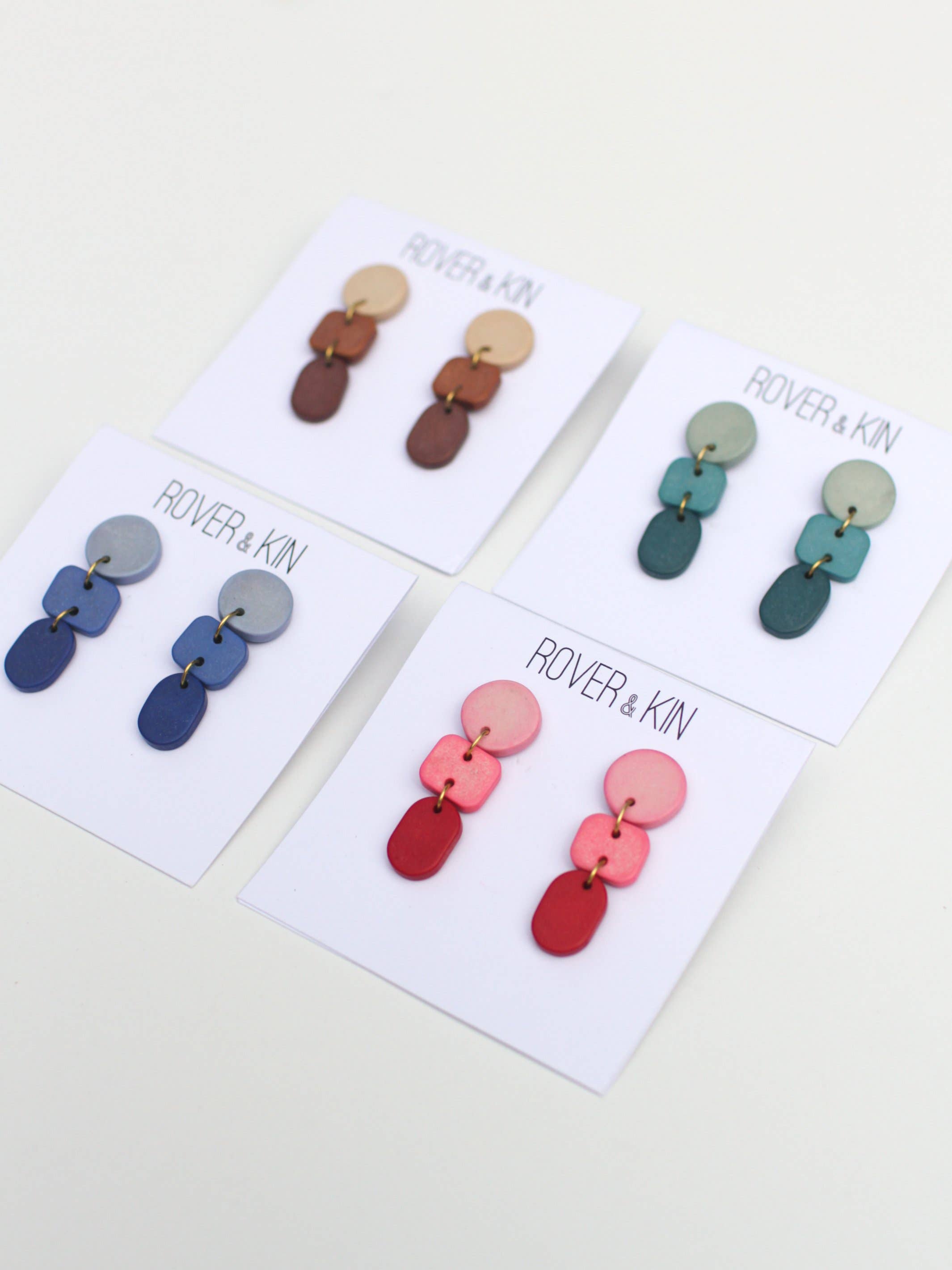 Rover & Kin - Wholesale Hangende/ronde oorbellen - Ombré Clay oorbellen2