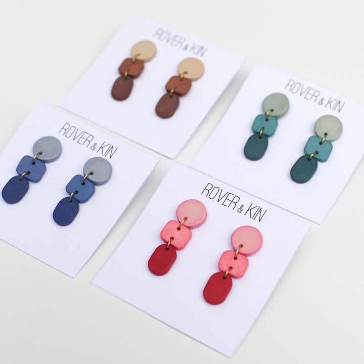 Rover & Kin - Wholesale Hangende/ronde oorbellen - Ombré Clay oorbellen2