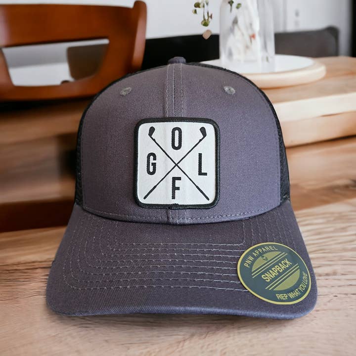 PNW Apparel - Wholesale Trucker Hat - Unisex - Golfing Trucker Hat with Golf Patch Mesh Back Snapback4