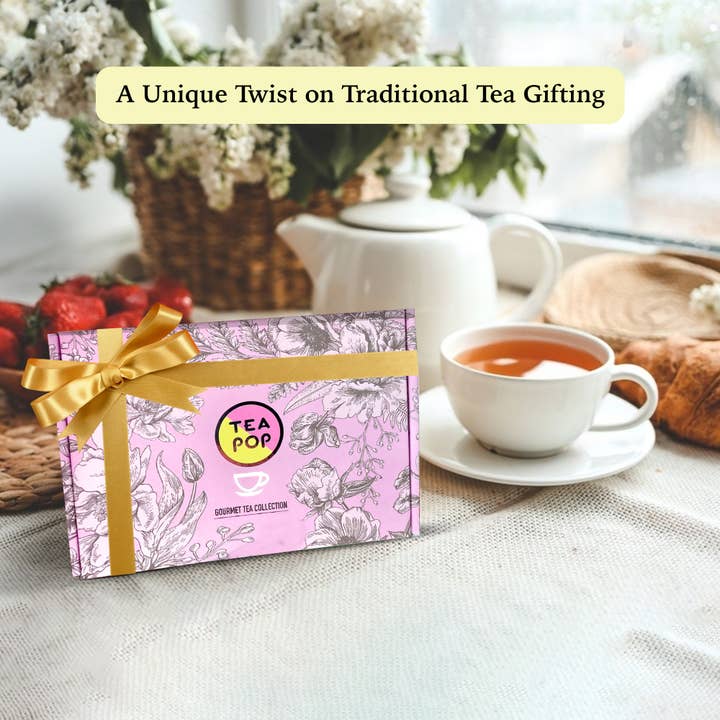 Northern Tea Company – Großhandel Teebeutel – Tea-Pop Geschenkbox-Set, Elegante Box mit 18 Köstlichen Tea-Pops
