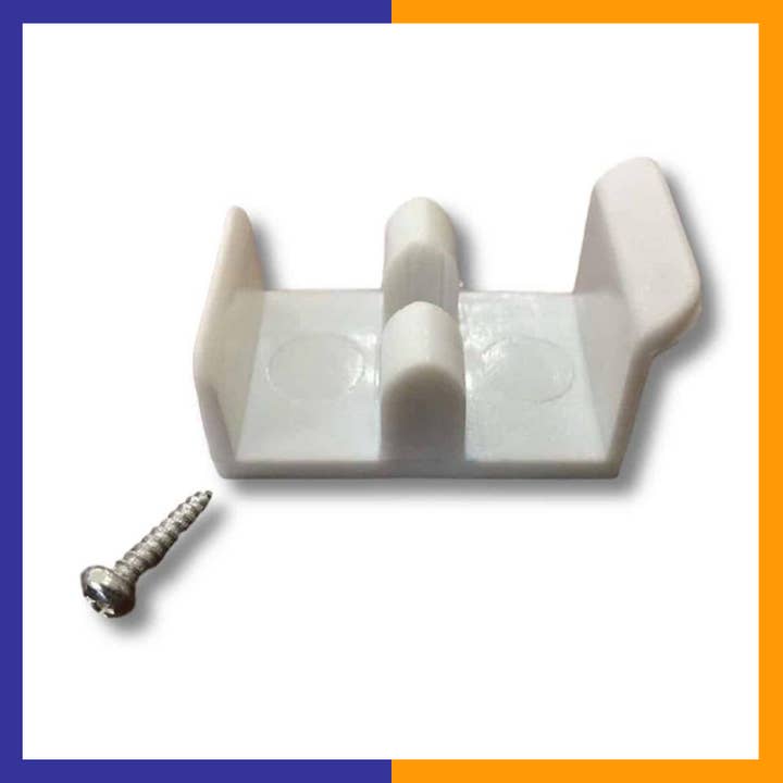 KP Kool Products - Venta al por mayor Ganchos de pared - Guía de jamba para puerta de ducha deslizante de 1-5/8" de ancho con tornillo (paquete de 2)