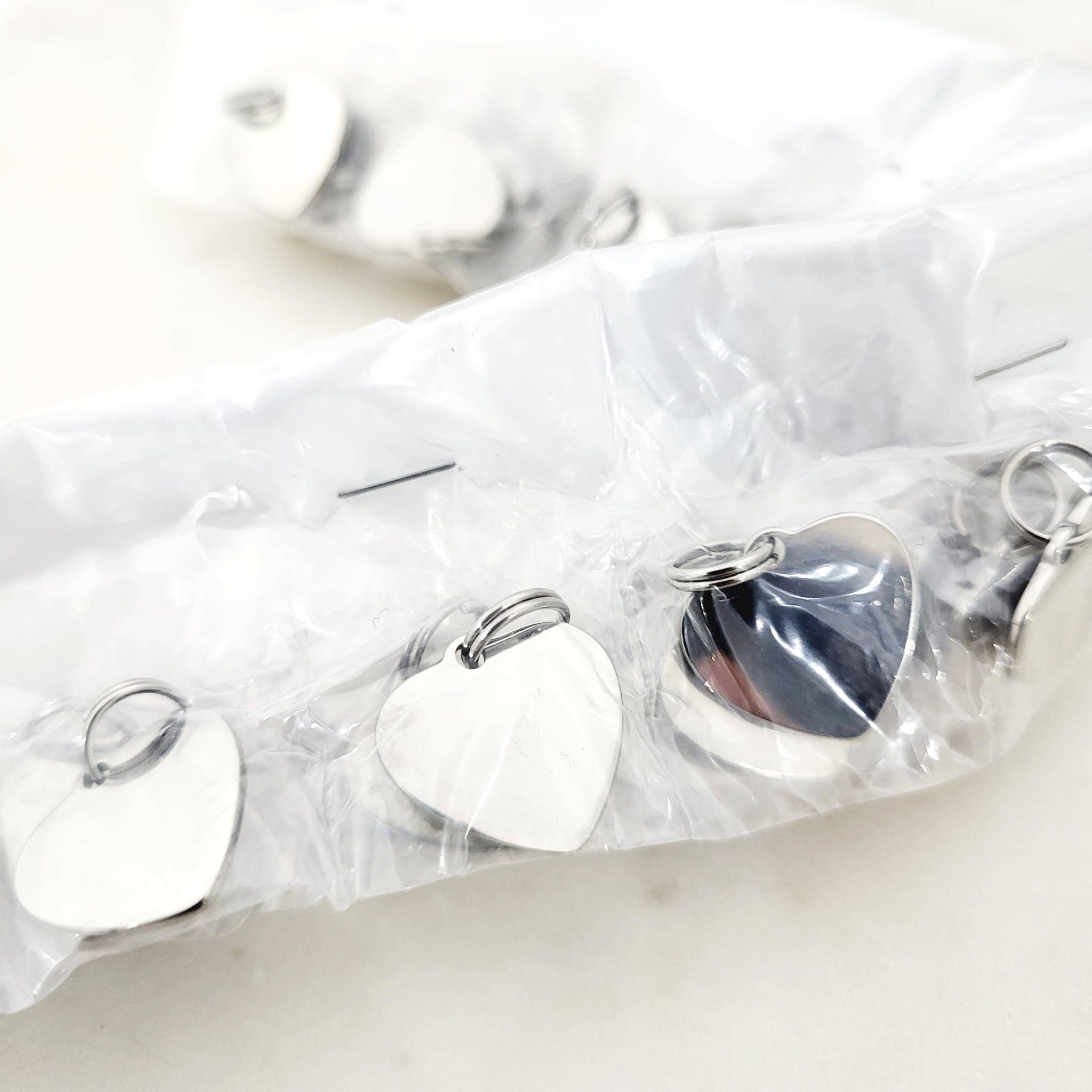 SoulfulMemory - Wholesale Individual Charm/Pendant - 10 in Pack Engravable Blank Heart Shape Charm for Necklace6