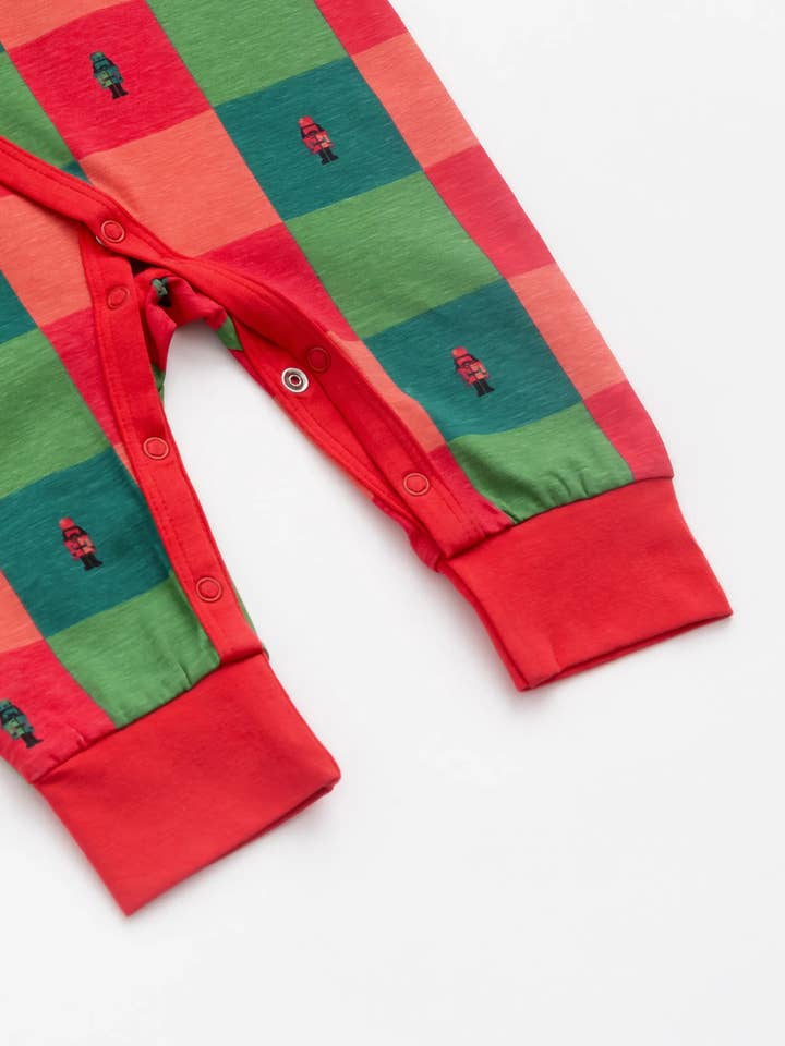 Monica + Andy - Wholesale Jumpsuit - Baby - Kimono Tie One-Piece_Nutcracker Checkerboard2