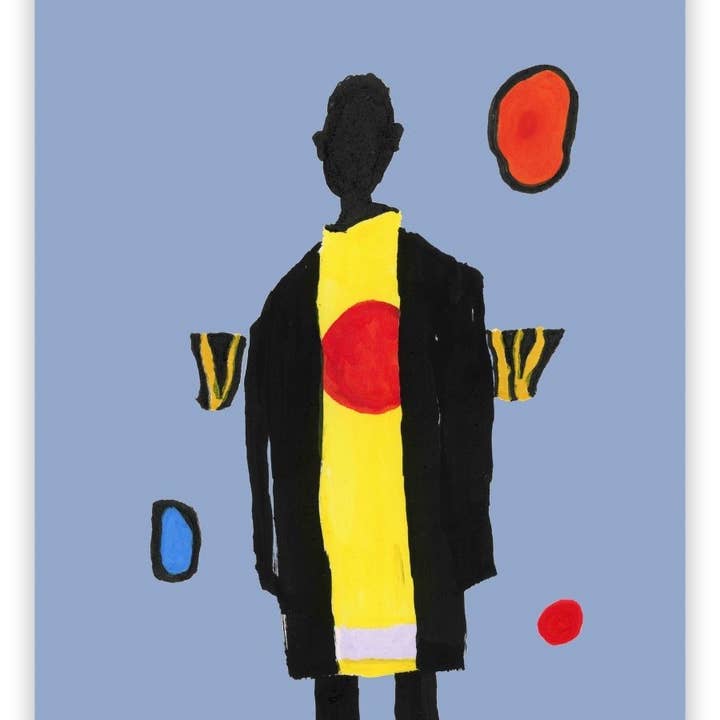 Abstract Modern Portrait of a Man in a Black Coat Wall Art for wholesale by ArtbyHaise