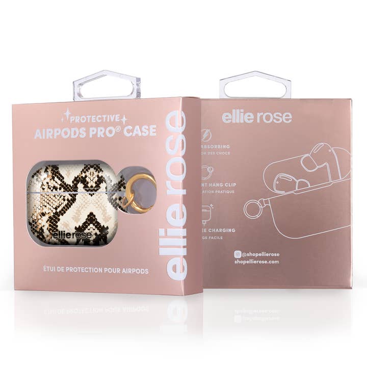 Ellie Rose - Vente Étui pour écouteurs/casque – femme - Étui pour AirPods Pro - Peau de serpent3