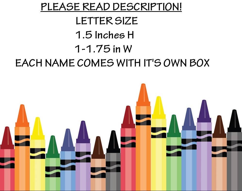 Snazzy Crayons - Wholesale Party Favor - Personalized Crayon Names, Party Favors - Sold by Letter3