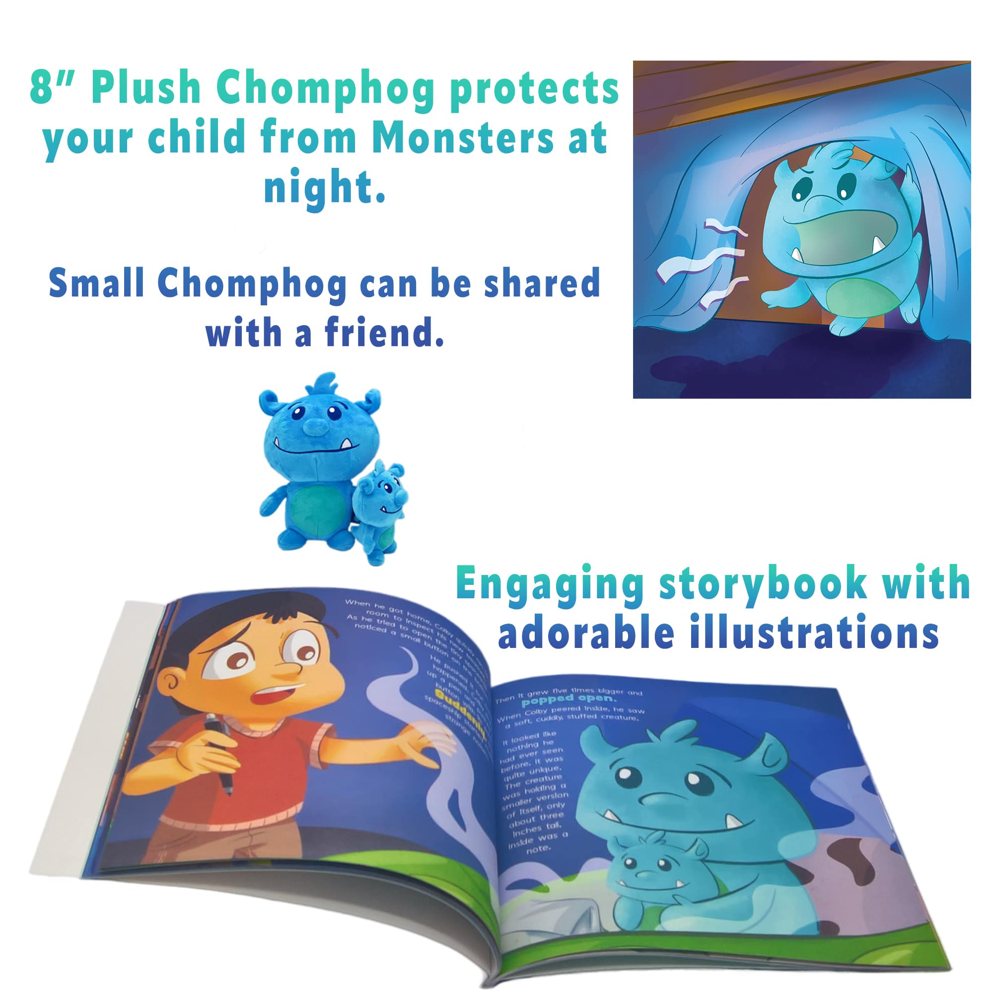 Rudderr, LLC/MintBucket - Wholesale Stuffed/Plush Toy - Kids & Baby - Chomphogs on Guard - Solution for Kids Scared of the Dark8