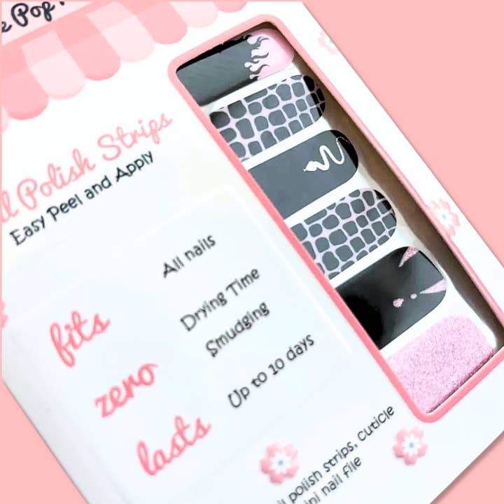 Tiras de Unhas Pink Venom – Inspiradas em Black Pink (16 pcs) por atacado de Cutie Pop Nail Shop