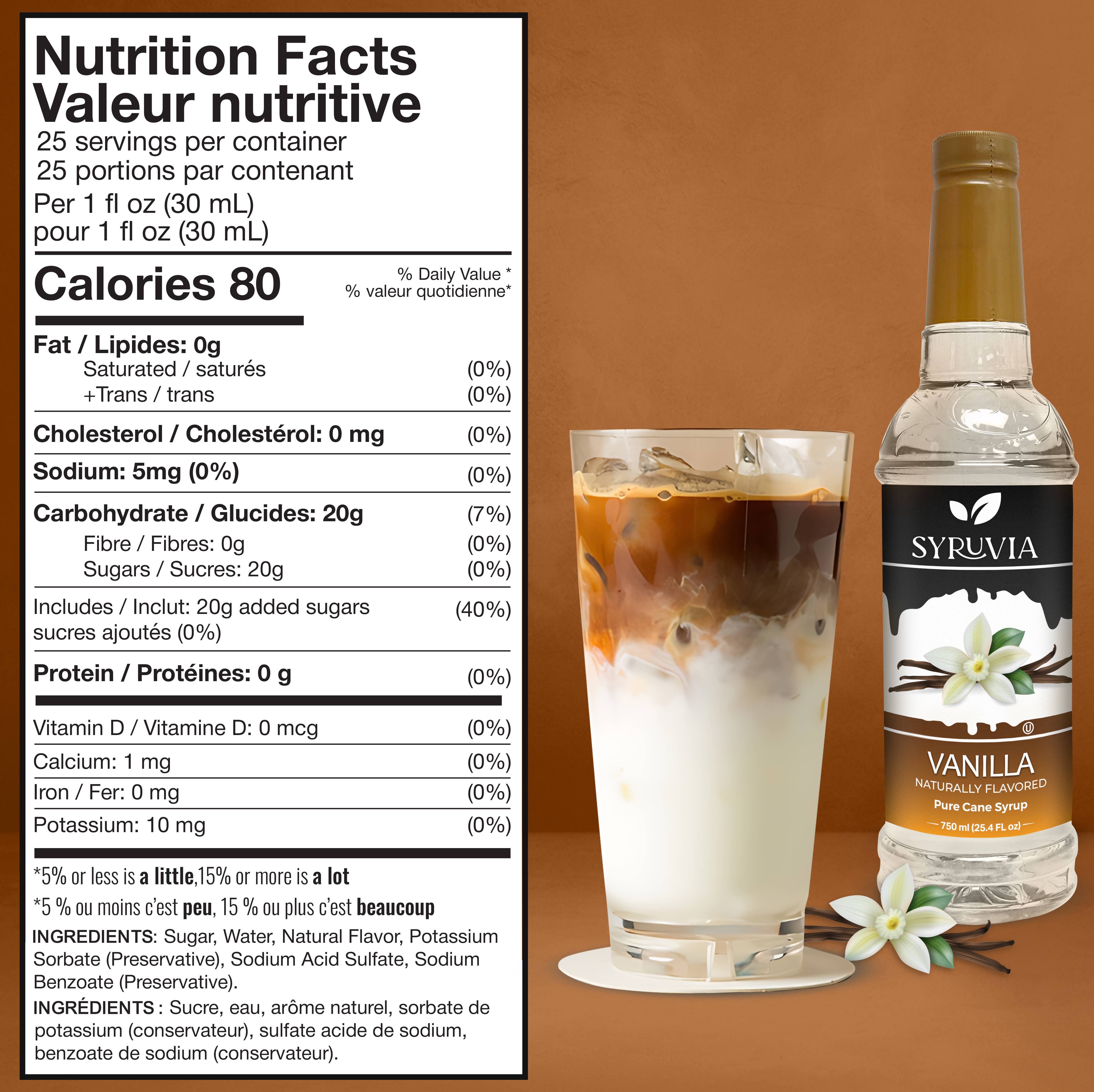 Syruvia - Wholesale Flavored Syrup - Vanilla Coffee Syrup2