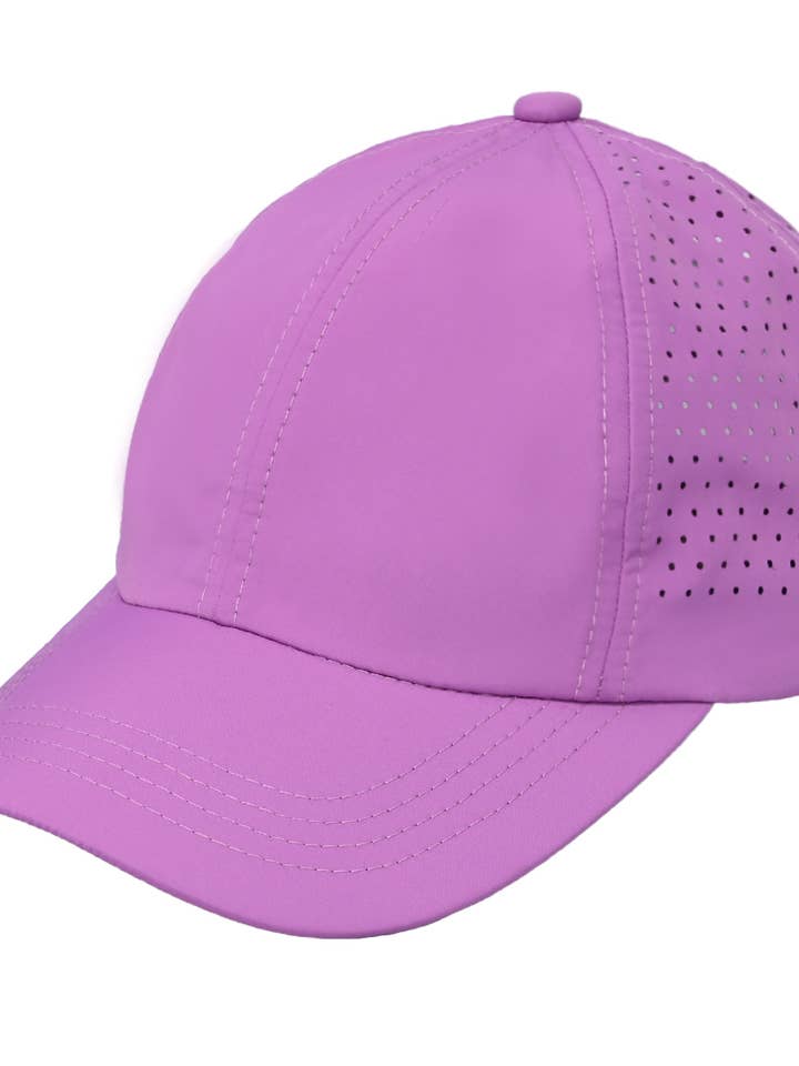 Laser Cut Unstructured Running Cap - Lavender for wholesale by Funky Junque