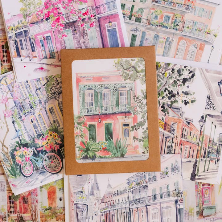 Lyla Clayre Studio - Wholesale Stationery/Notecard Set - New Orleans Architecture Stationery Set
