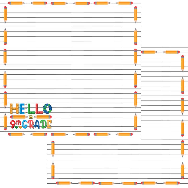 School Years Collection 9th Grade 12 x 12 Double-Sided Scrapbook Paper by SSC Designs - 15 Pack for wholesale by SSC Wholesale