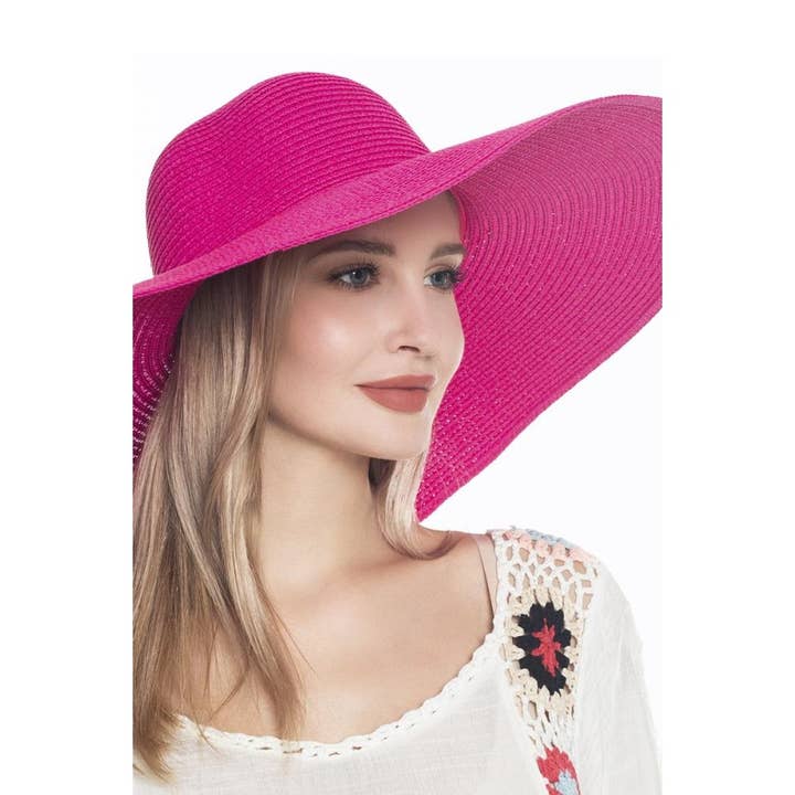 Paperdoll - Wholesale Straw Hat - Women's - STRAW FLOPPY SUN HAT