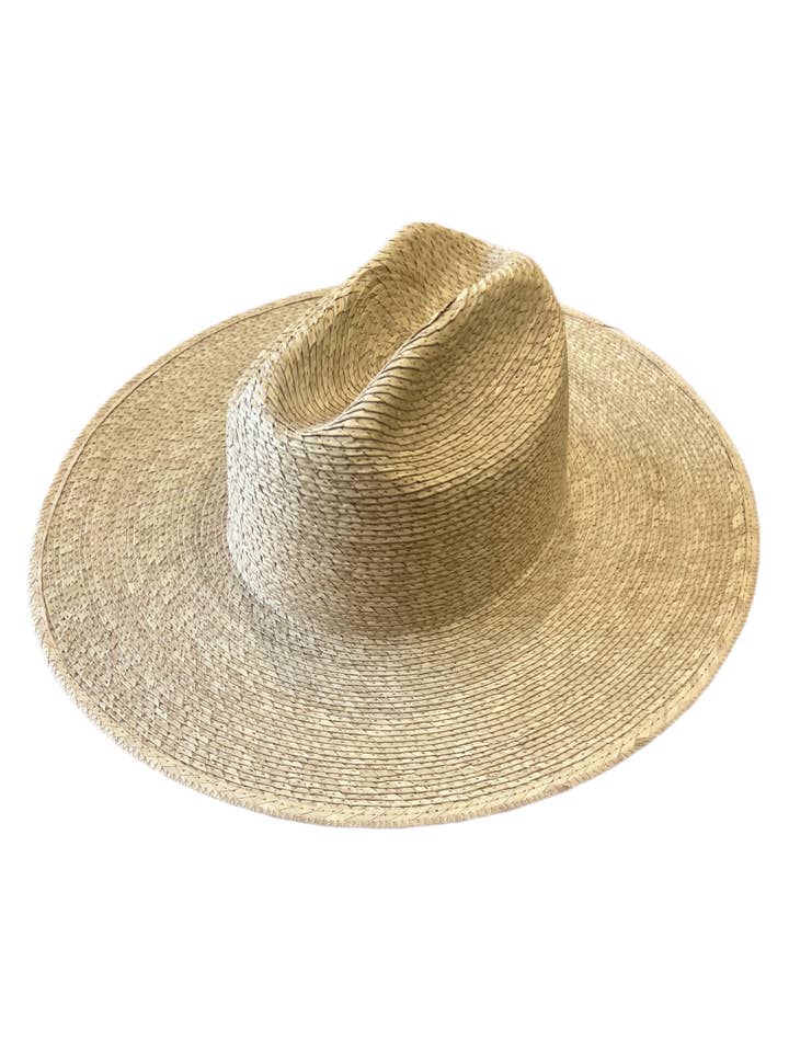 Der Piper - Palmstroh-Hut mit breiter Krempe im Cattlemen-Rancher-Stil für den Großhandel von Chloe Alexis