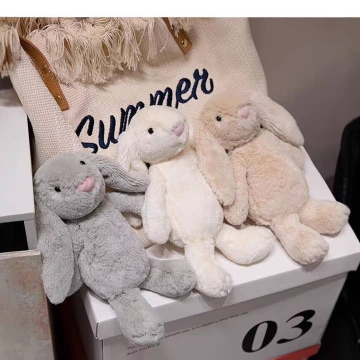 PR GROUPS LLC - Vente Peluche – enfant et bébé - Jouet en peluche pour enfants Lapin à longues oreilles - Assorti