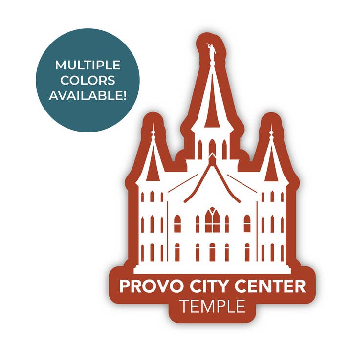 Autocollant du temple du centre-ville de Provo, Temple du centre-ville de Provo pour la vente par JasmineTreeDesign