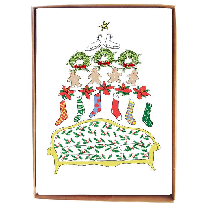 Deck the Halls - box of 8 for wholesale by mollyOcards