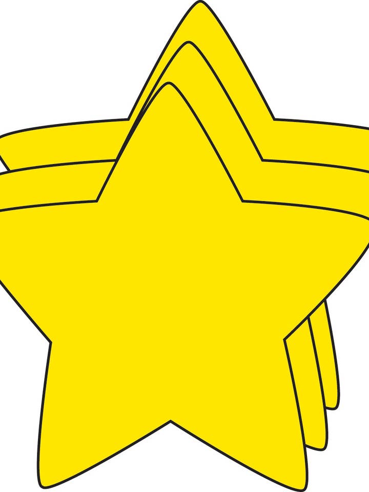 Magnétique découpé à l'emporte-pièce - Petite étoile unicolore pour la vente par Creative Shapes Etc.