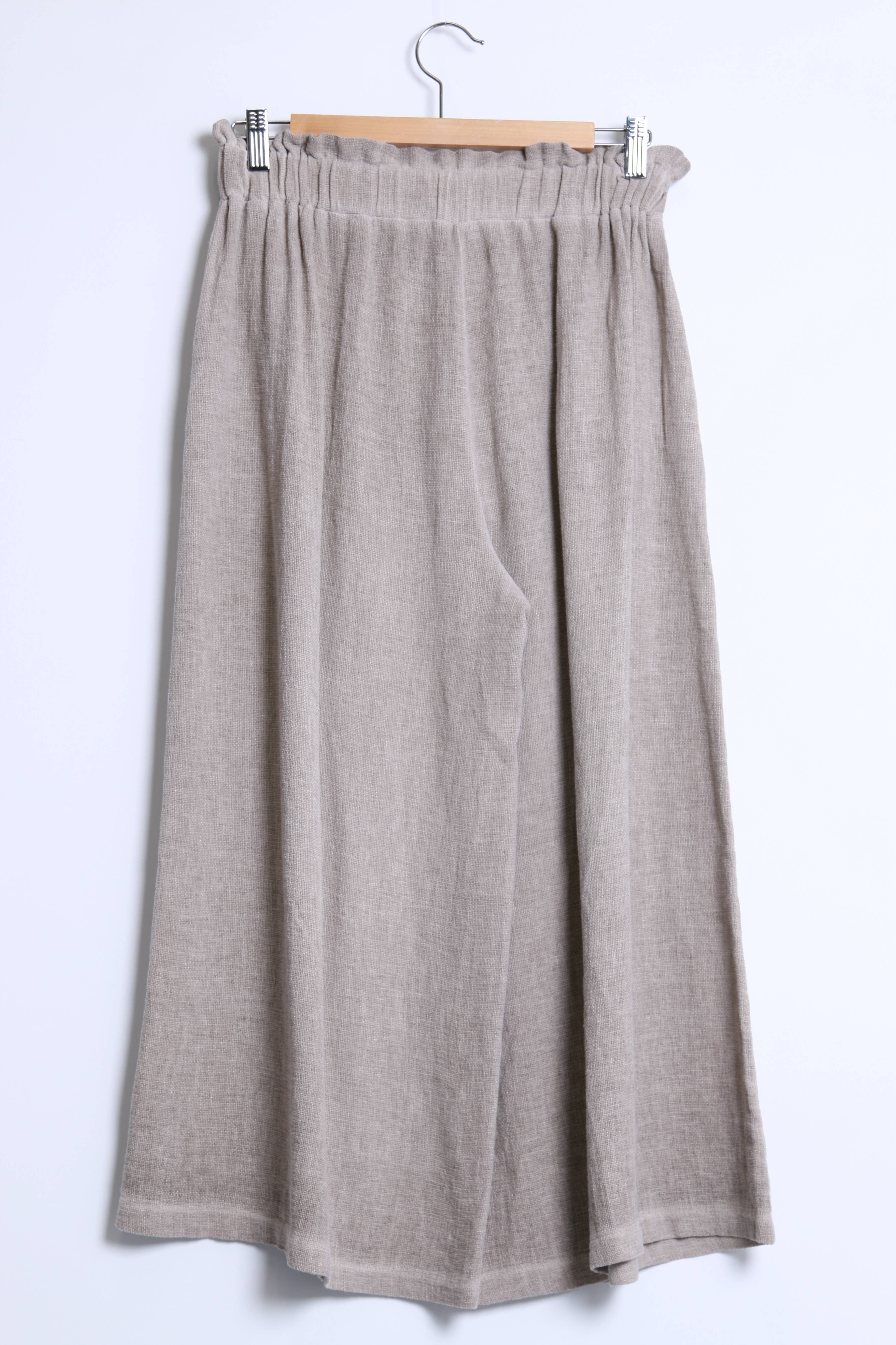 Shyloh - Wholesale Pants - Women's - Mid-length wide pants in cotton linen 206519