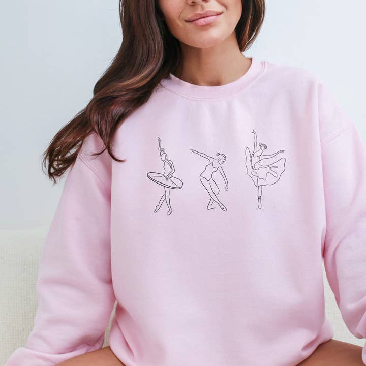 Balletsweatshirt, gave til danser, ballerina hættetrøje, ballet for engroshandel hos Tee Story