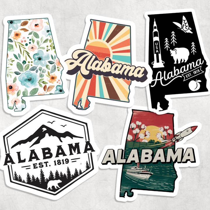 Alabama Stickers for wholesale by Expression Design Co