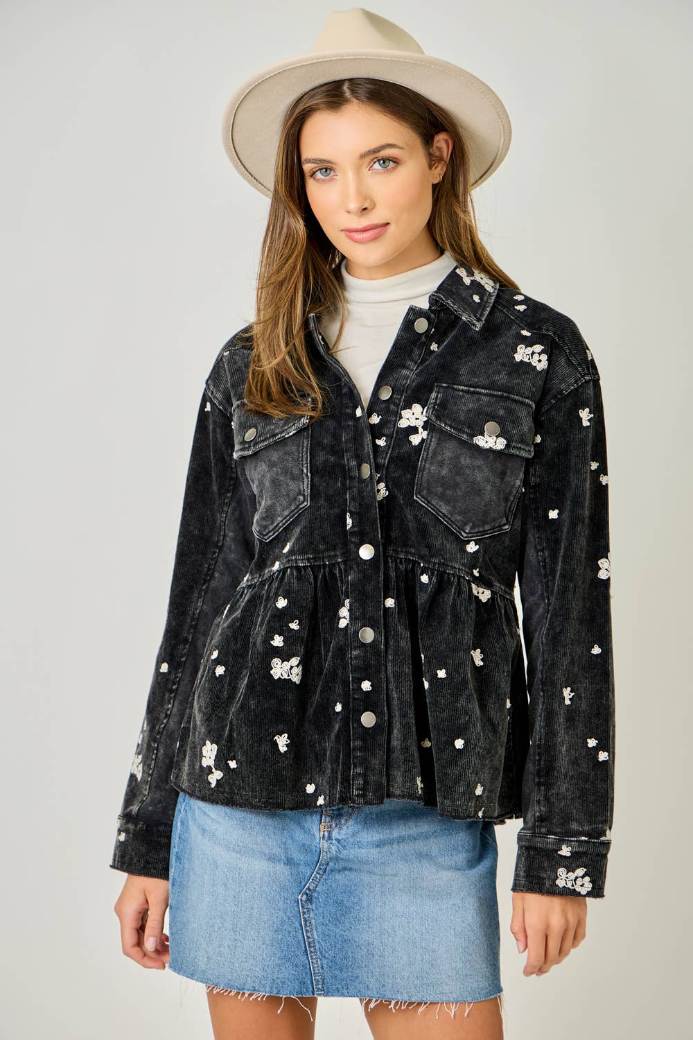 Mystree - Wholesale Jacket - Women's - 61174 Washed Terry Mix Peplum Jacket10