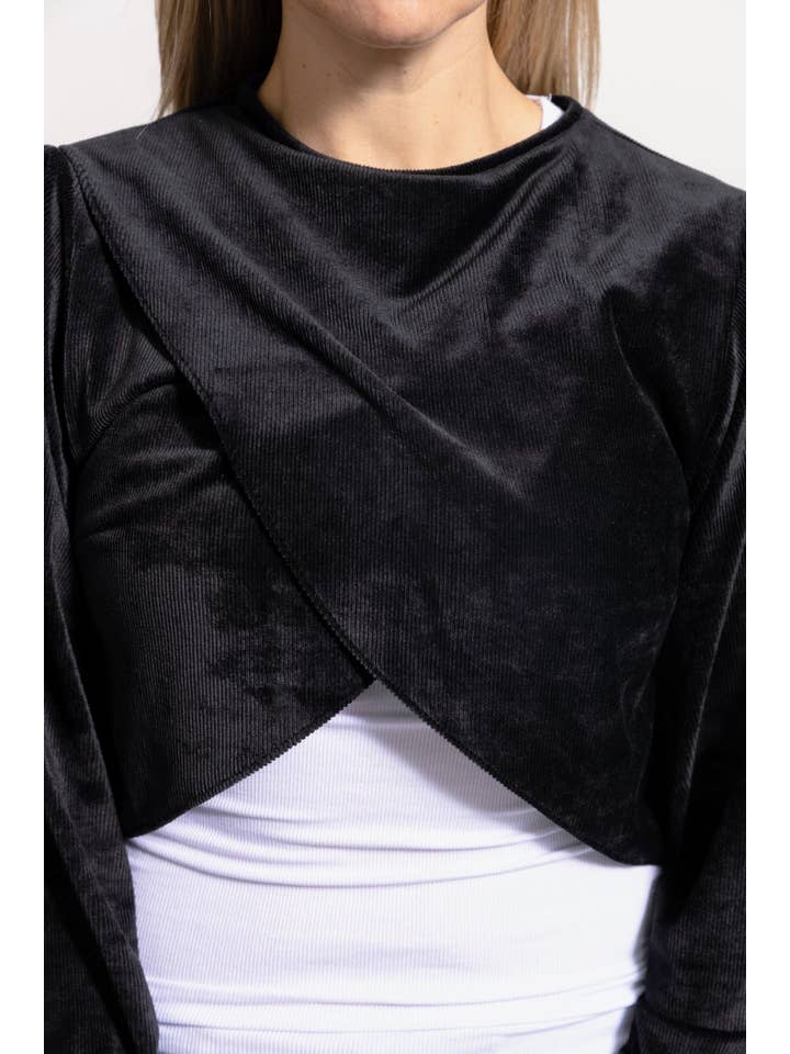 CQuinn - Wholesale Blouse - Women's - Rosemary Shrug - Black4