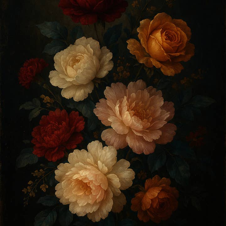 Mystical Flowers - A1 size large Decoupage Paper for wholesale by Mint by Michelle