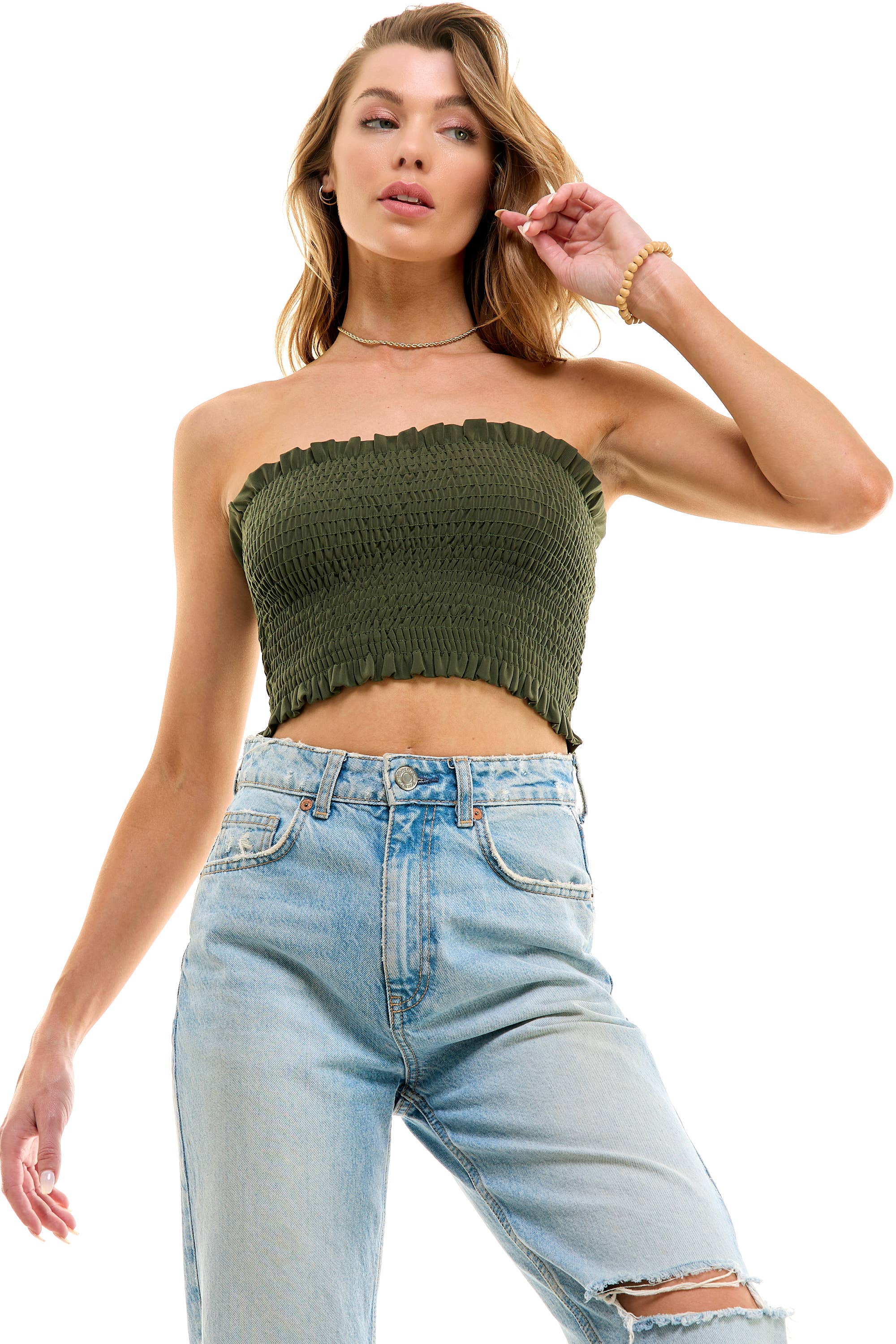 LOVING PEOPLE - Vendita all'ingrosso Camicetta - Donna - Crop top smock15