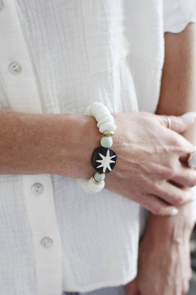 Crowned Free - Wholesale Beaded Bracelet - In the Clouds Bracelet - Made by Survivors - Two Sizes0