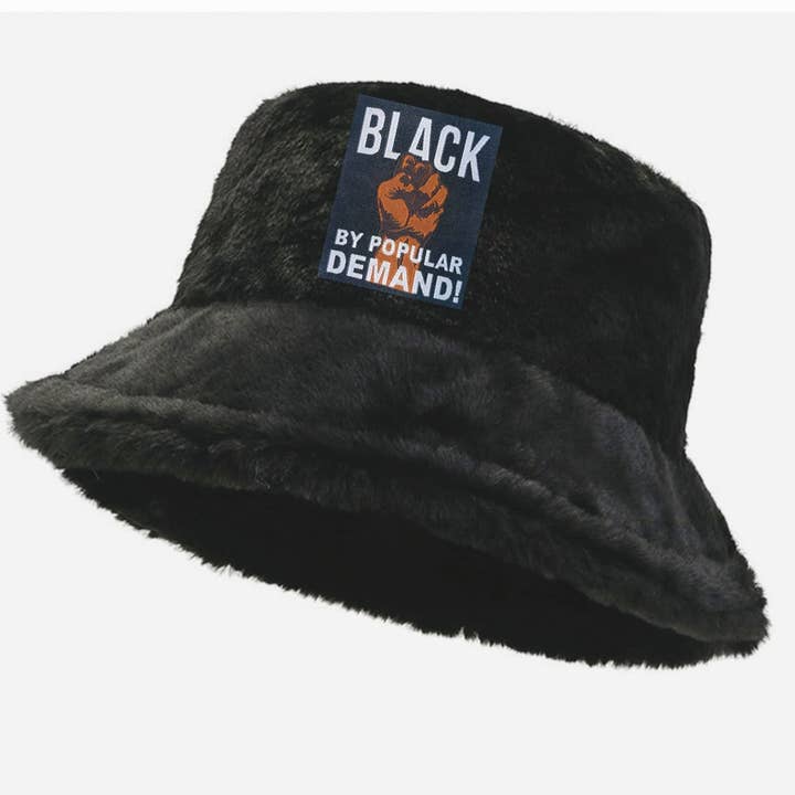 Svart efter populär efterfrågan "Power" svart fleecehatt för wholesale av HGC Apparel LLC