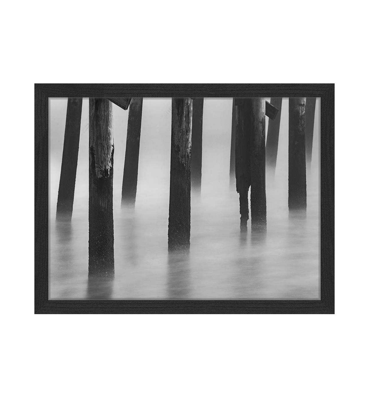 Black Foggy Ocean image. Wall art print with frame. for wholesale on Faire0