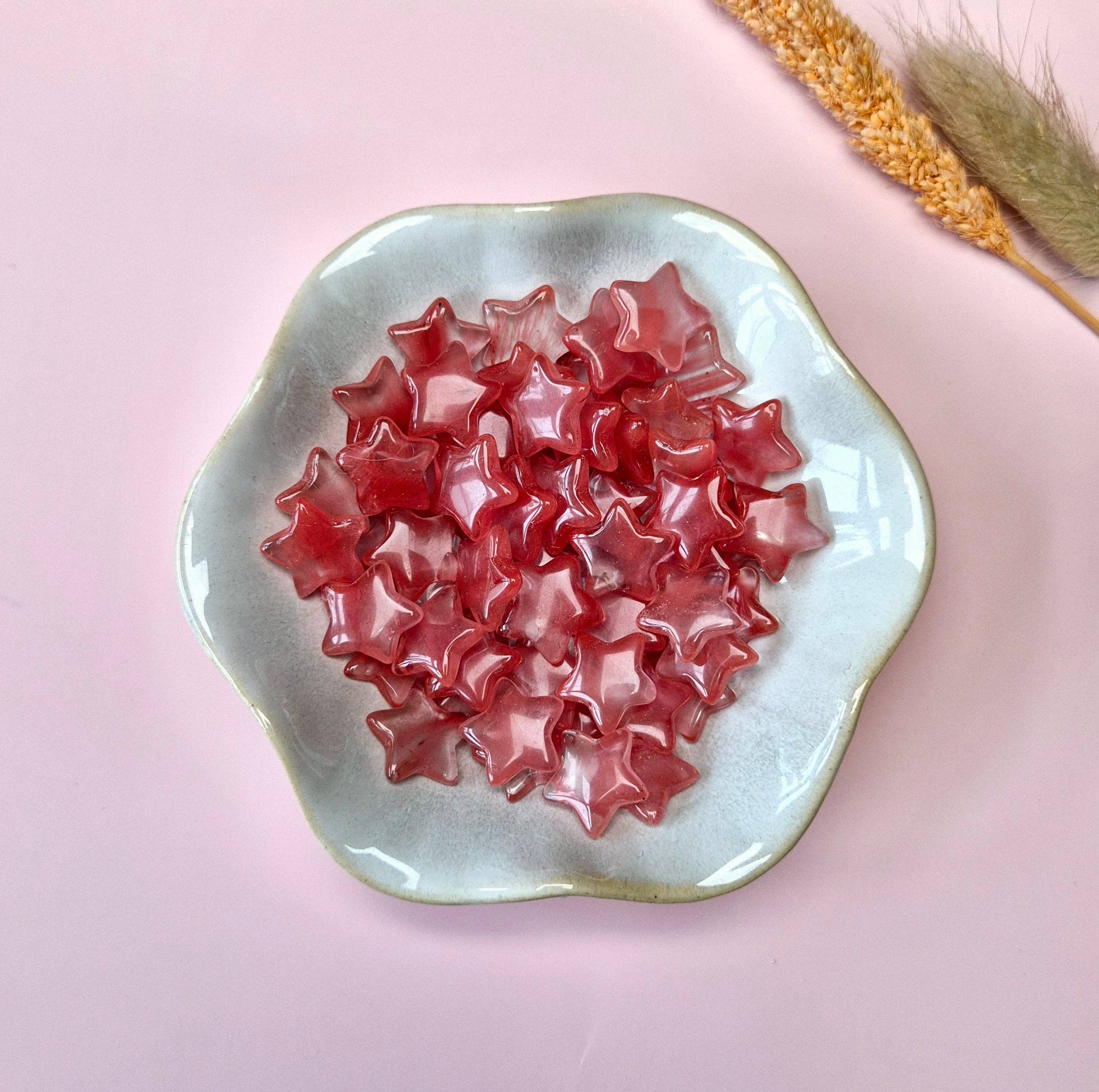 Moonlight Gemstones - Wholesale Spirituele steen/kristal - Edelsteen Watermelon Mini Ster (1.5 cm)0