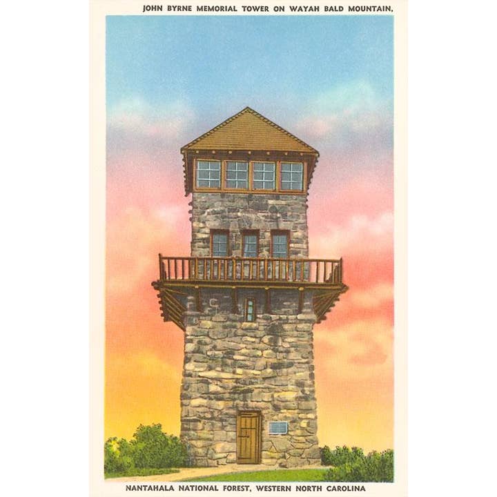 Postkort NC-164 Nantahala Tower, Vestlige North Carolina for engroshandel hos Found Image Press