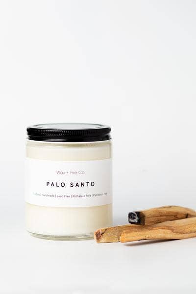 Wax and Fire Co. - Vente Bougie en bocal - Palo Santo Bougie de soja - 8oz4