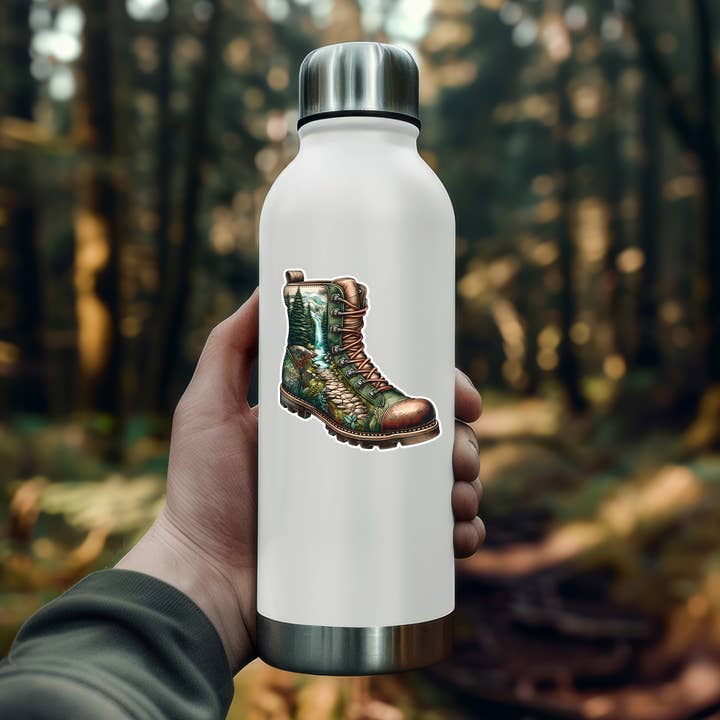 PiggyPrintStickers - Wholesale Sticker - Boot Sticker | Nature Waterfall Scene | Waterproof Vinyl2