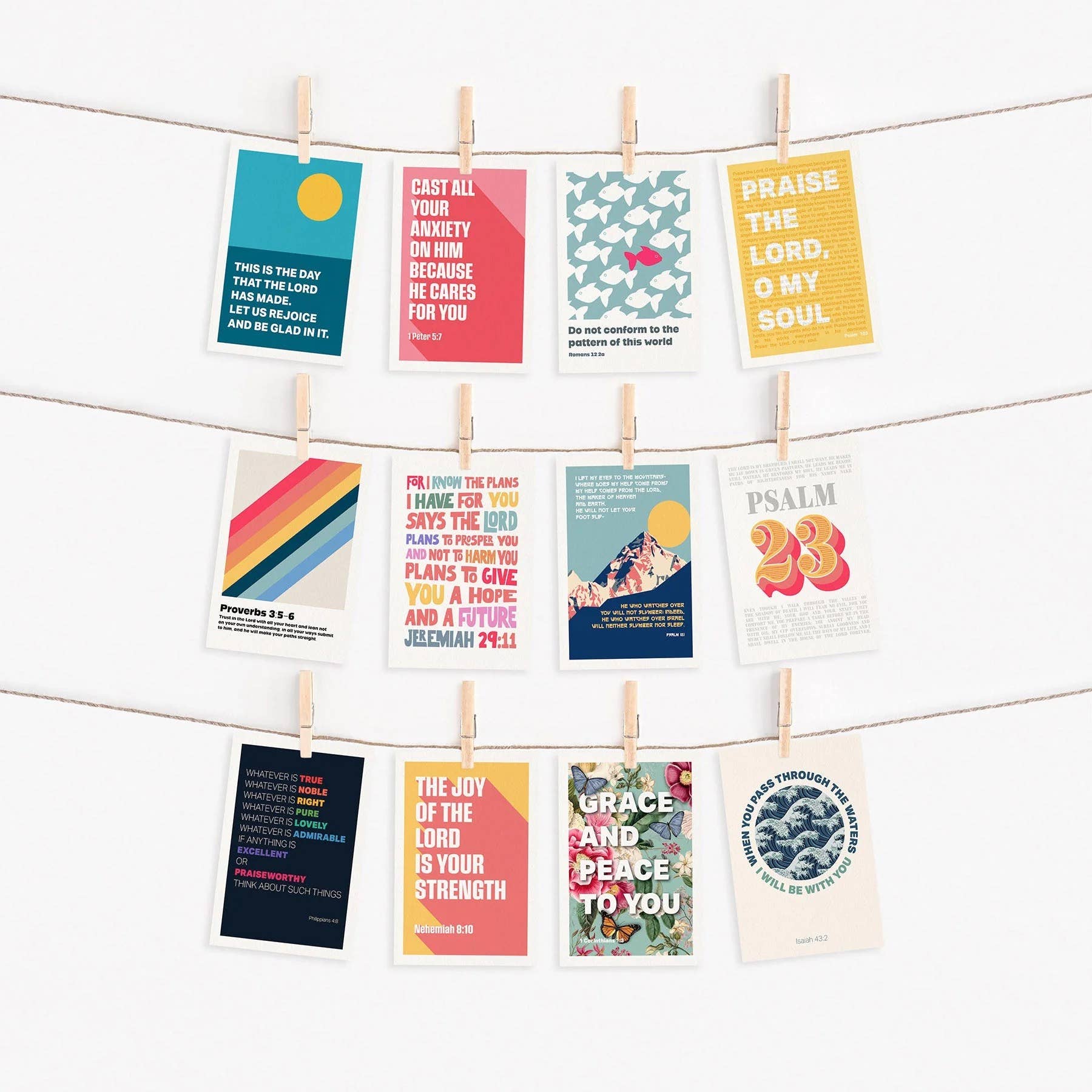 The Christian Poster Company – Engroshandel Postkort – 80 kristne postkort. Blandede designs. Engros pakke2