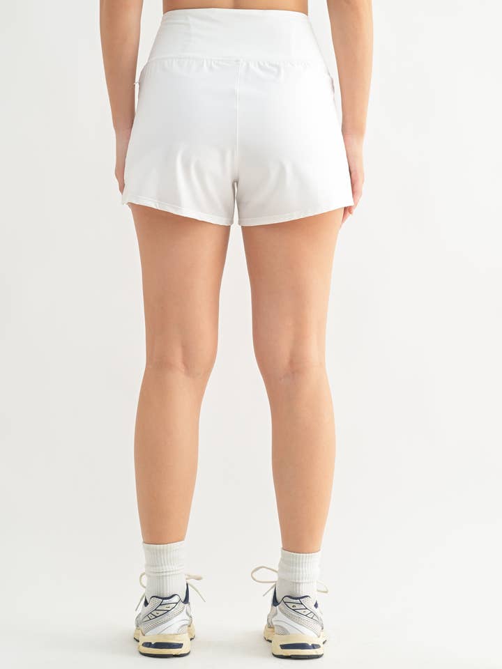 Mono B - Wholesale Athletic Shorts - Women's - Crossover Waist Running Shorts