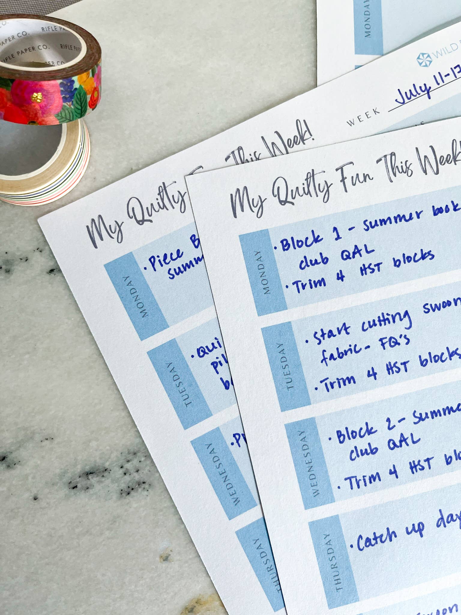 Wild Plum Lane - Wholesale Planner - Quilter's Weekly Planner Pad3