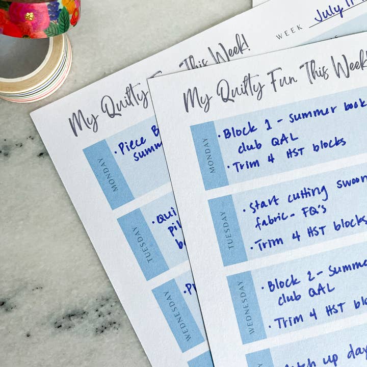 Wild Plum Lane - Wholesale Planner - Quilter's Weekly Planner Pad3