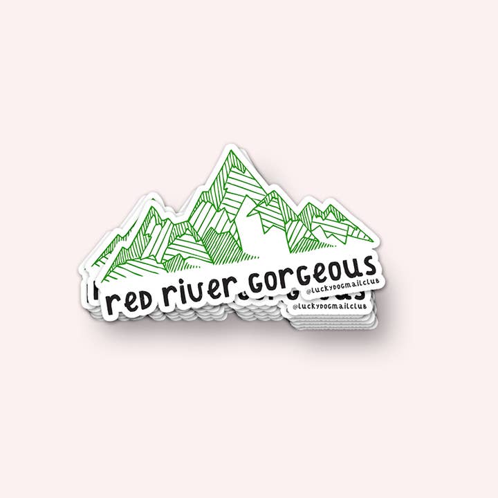 Red River Gorgeous Sticker for wholesale by Lucky Dog Design Co.