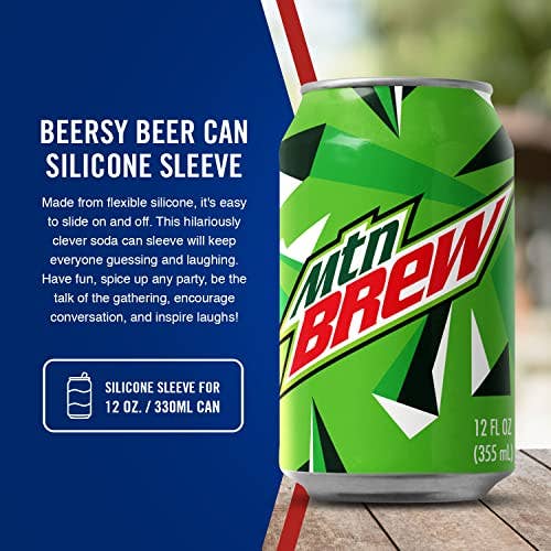 Beersy - Wholesale Drink Huggers & Koozies - MTN Brew Silicone Can Cooler, Koozie, Can Holder3