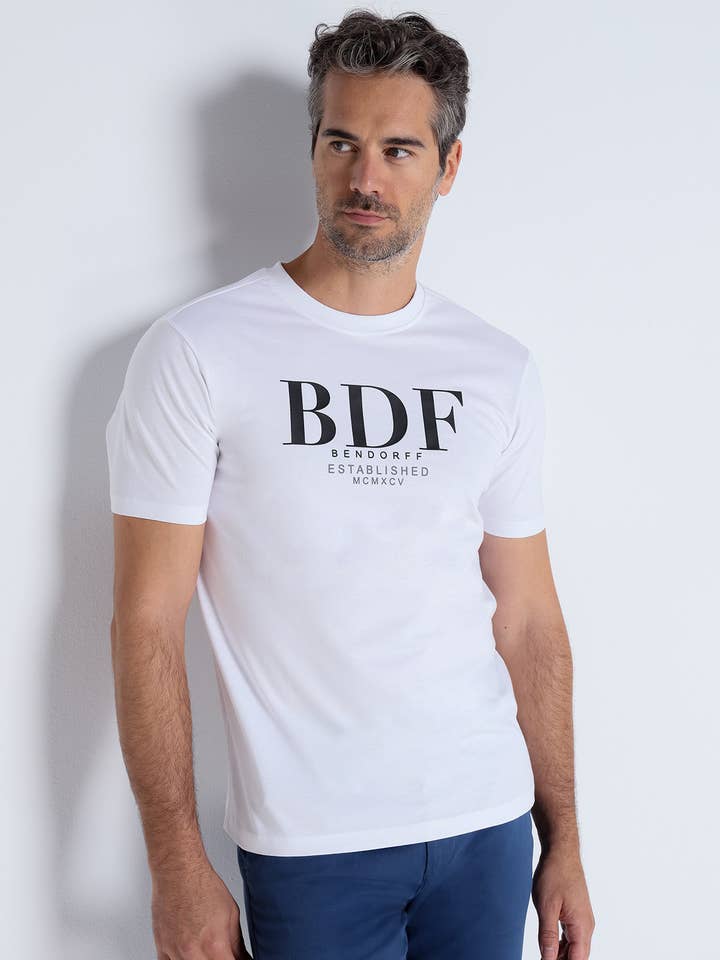 BENDORFF - T-shirt met korte mouwen en print van BDF voor wholesale door PAUSANT SHOP ONLINE