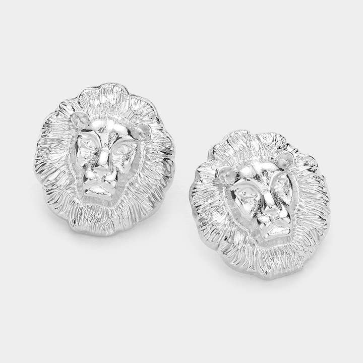 Sensibling Corp. – wholesale Solitärörhängen – Metal Lion Stud örhängen0