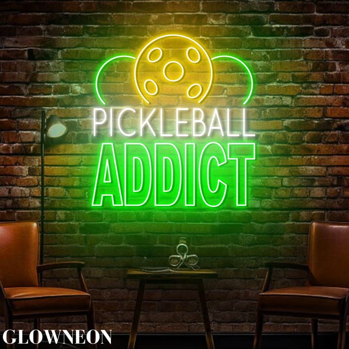 Glow Neon - Wholesale Neon Sign - Pickleball Addict Neon Sign, Best Gift For Pickleball Player3