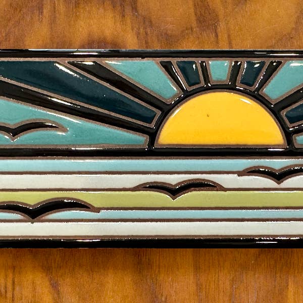 Carly Quinn Designs - Wholesale Trivet - Retro Ocean Art Tile