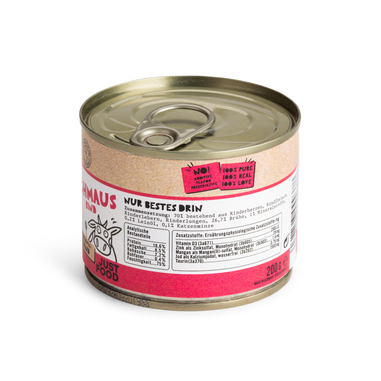 Dogs’n Tiger - Vendita all'ingrosso Cibo - Gatti - Cibo per gatti adulti Dogs'n Tiger Feast, manzo, olio di lino e menta1