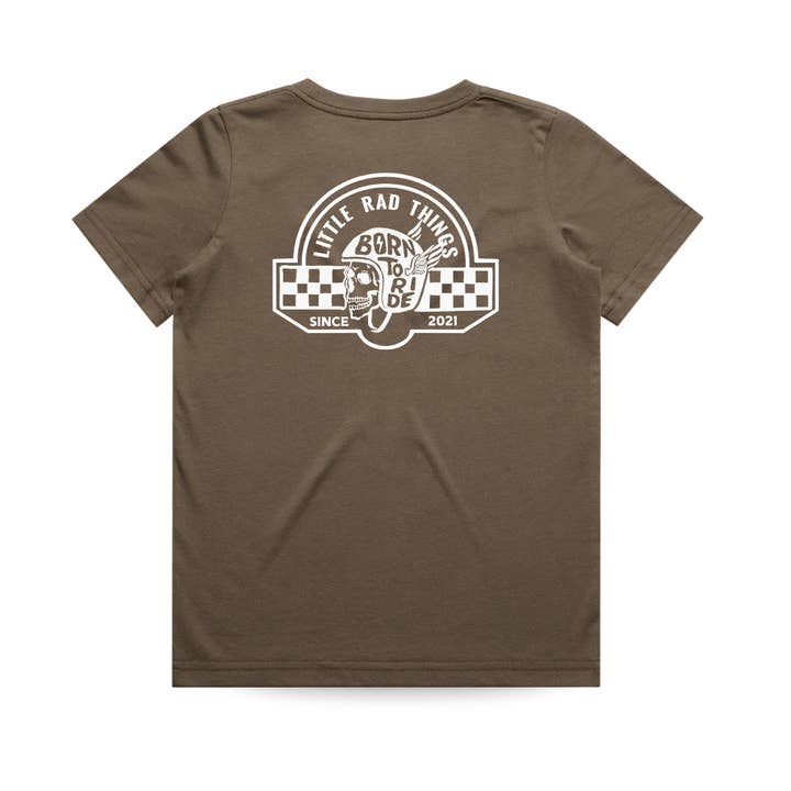 TIL DEATH DO WE RIDE TEE - WALNUT for wholesale by Little Rad Things