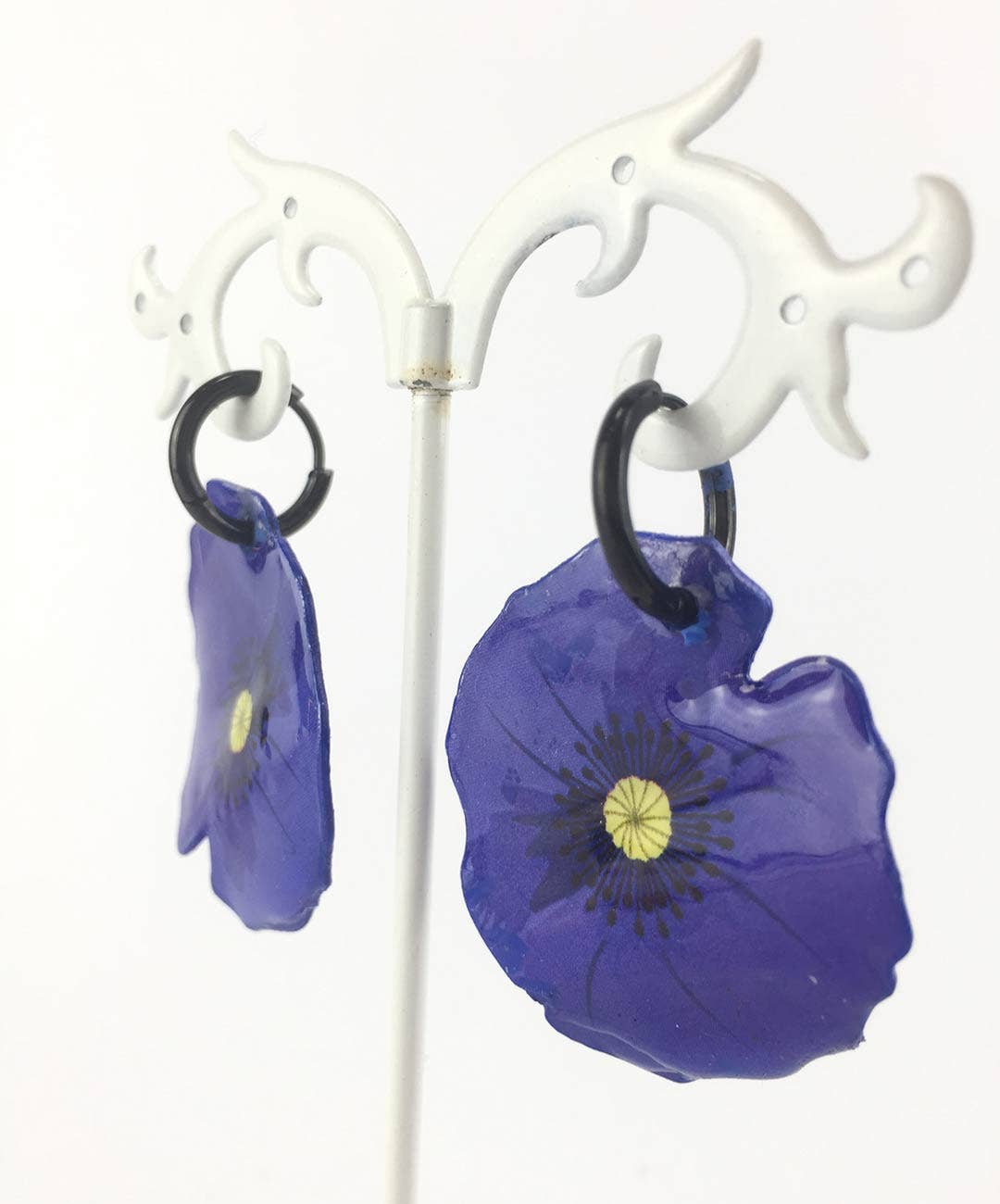 Pipapaper – wholesale Hängande örhängen – blomma örhängen blå tanke ring3