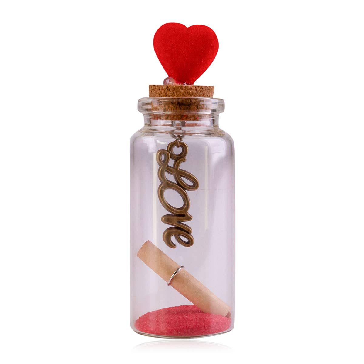 Accentra - Wholesale Decorative Tabletop Object - Message in a Bottle with Heart Decoration and Note for Message1
